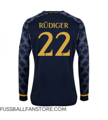 Real Madrid Antonio Rudiger #22 Replik Auswärtstrikot 2023-24 Langarm